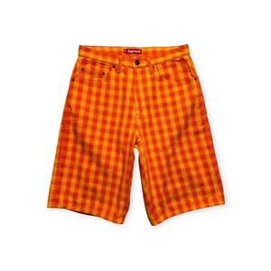 Plaid baggy shorts